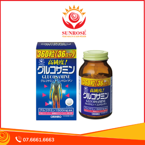  Thực phẩm bảo vệ sức khỏe ORIHIRO High purity Glucosamine grain Economical bottle - 360 viên 