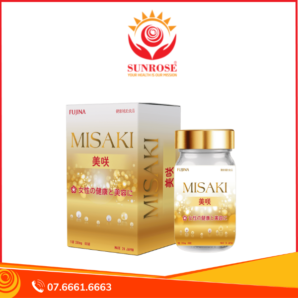  MISAKI viên uống Tpbvsk - Cân Bằng Nội Tiết Tố Nữ, Hàng chuẩn Nhật Bản, Hộp/60 Viên. 