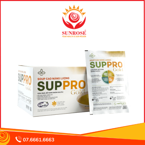  SOUP CAO NĂNG LƯỢNG SUPPRO GOLD vị Gạo Sữa 12 gói 
