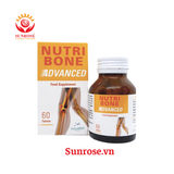  NUTRI BONE ADVANCED Tpbvsk - Giúp Phát Triển Chiều Cao, Giảm Nguy Cơ Còi Xương, Giảm Nguy Cơ Loãng Xương Chuẩn San Marino Hộp 1 Chai 60 Viên 