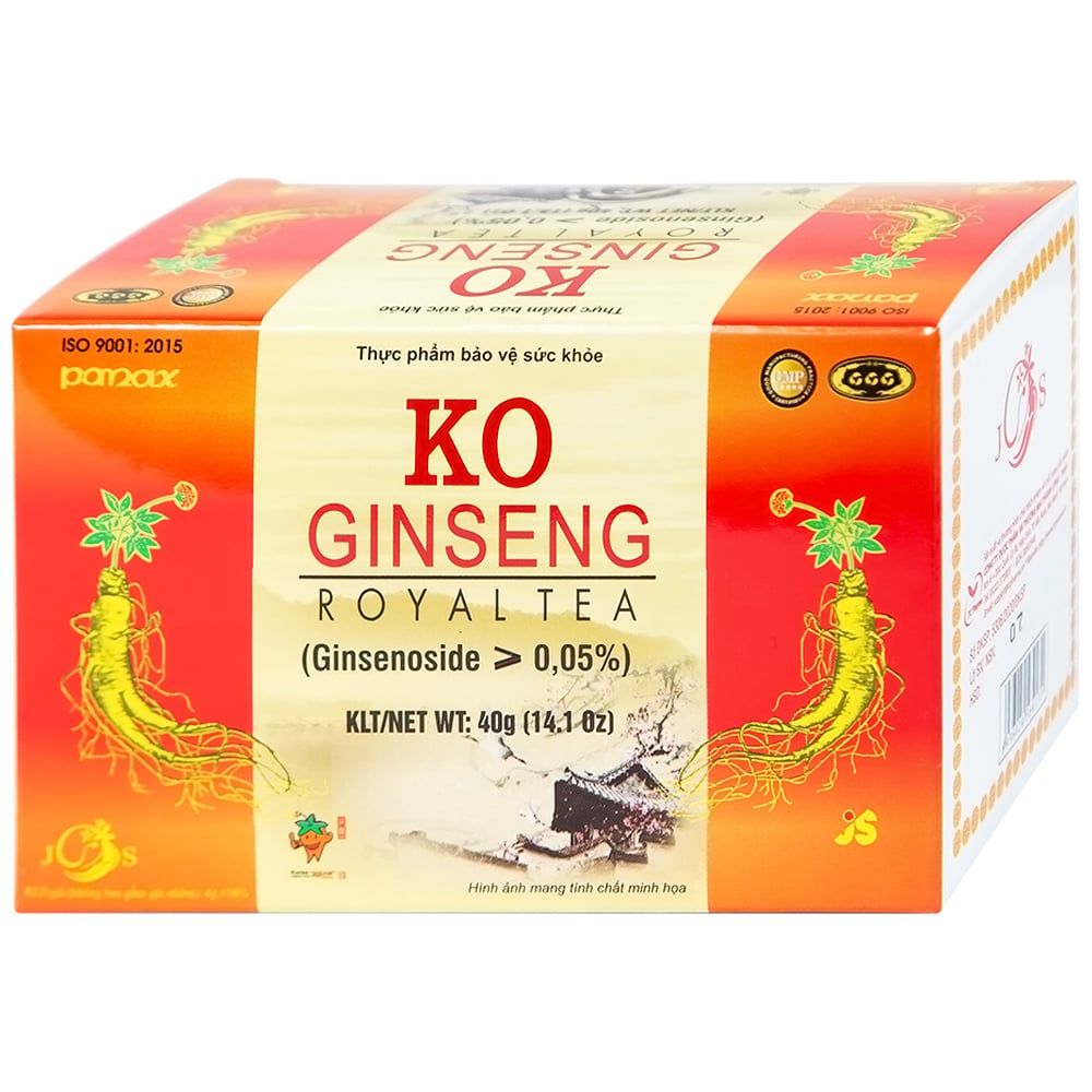  Trà nhân sâm KO Ginseng Royal Tea tăng cường sức khỏe, nâng cao sức đề kháng (10 hộp lẻ x 10 gói x 400g) 
