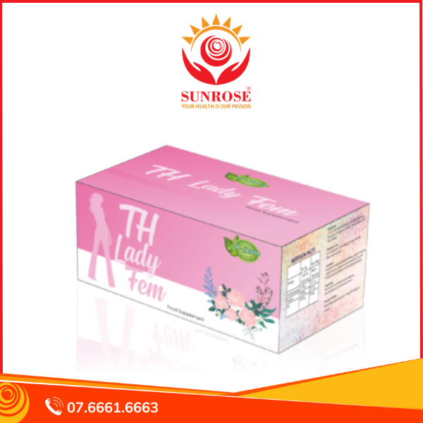  TH-LadyFem Bột uống Tpbvsk - Cải thiện nội tiết tố nữ, Hàng Chuẩn Malaysia, Hộp 30 gói. 