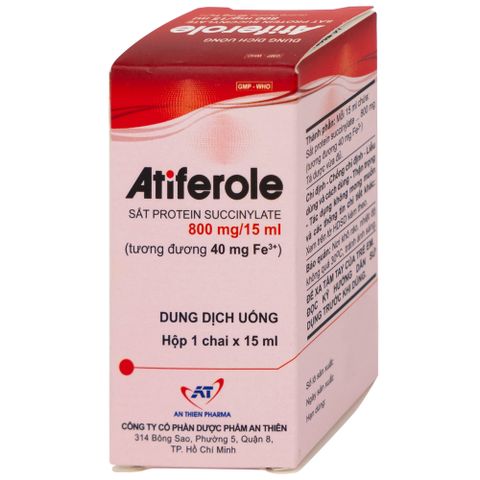  Dung dịch uống Atiferole An Thiên điều trị thiếu sắt và thiếu máu do thiếu sắt (60ml) 