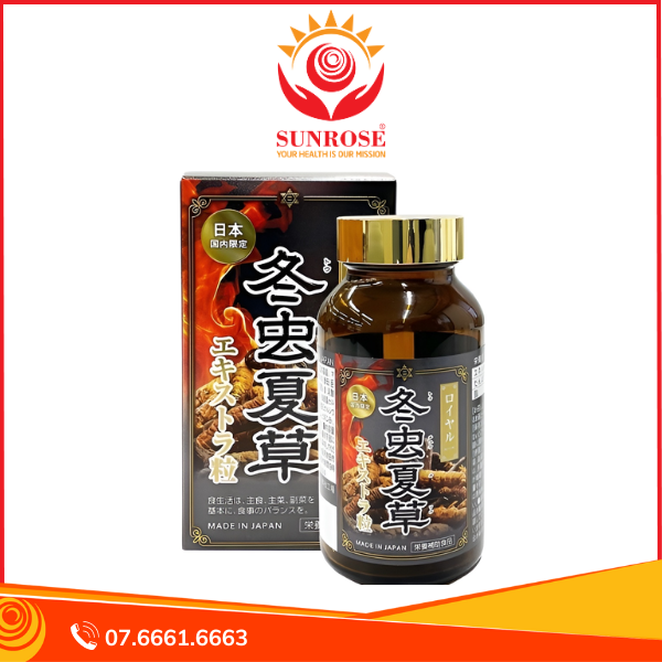  Đông Trùng Hạ Thảo Royal Cordyceps 120 Viên - Viên uống hỗ trợ Tăng cường sinh lực, giúp cơ thể khỏe khoắn trẻ trung 