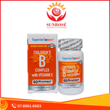  CHILDREN’S B COMPLEX WITH VITAMIN C vien uống TPBVSK Bổ sung vitamin Hàng chuẩn USA Hộp 60 viên 