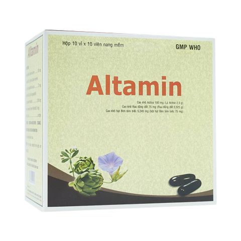  Thuốc Altamin Bidiphar hỗ trợ điều trị suy giảm chức năng gan (10 vỉ x 10 viên) 