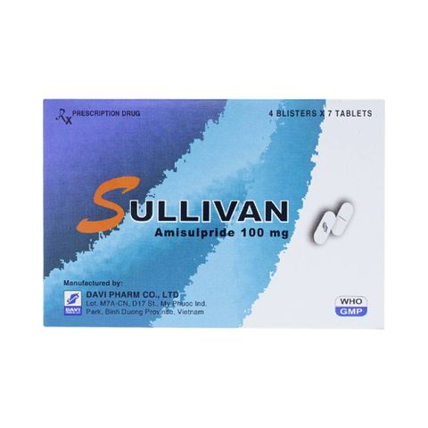  Thuốc Sullivan Davipharm điều trị bệnh tâm thần phân liệt (4 vỉ x 7 viên) 