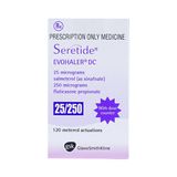  Khí dung Seretide Evohaler DC 25/250 Gsk điều trị hen phế quản, tắc nghẽn phổi mạn tính (120 liều) 