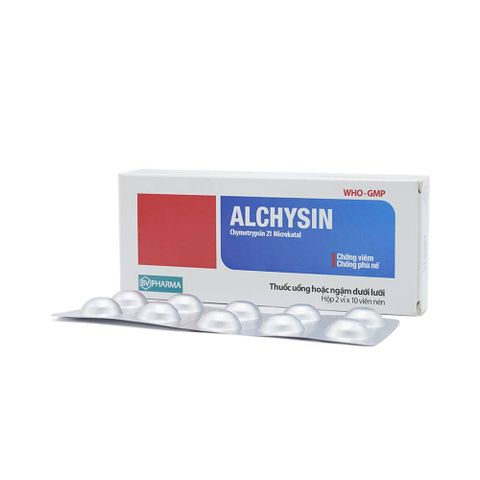  Thuốc Alchysin 2100 BV chống viêm, chống phù nề (2 vỉ x 10 viên) 