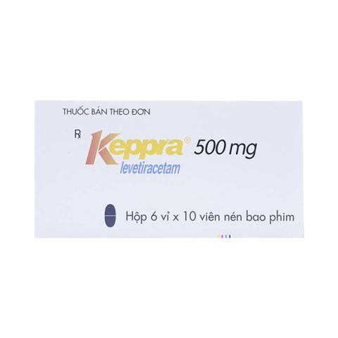  Viên nén Keppra 500mg GSK điều trị các cơn động kinh cục bộ (6 vỉ x 10 viên) 
