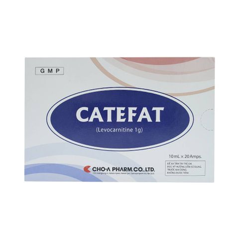 Dung dịch uống Catefat Cho-A điều trị đau thắt ngực, nhồi máu cơ tim (20 ống x 10ml) 