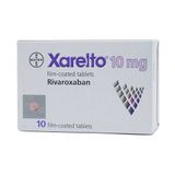  Thuốc Xarelto 10mg Bayer phòng ngừa thuyên tắc huyết khối tĩnh mạch (1 vỉ x 10 viên) 