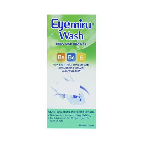  Dung dịch rửa mắt Eyemiru Wash Nitto Medic phòng chống bệnh về mắt (500ml) 