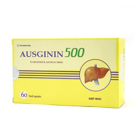  Thuốc Ausginin 500 Nam Hà điều trị những bệnh lý về gan gây tăng amoniac trong máu (6 vỉ x 10 viên) 