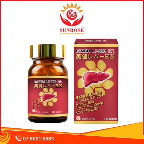  Biken Liver EX 120 viên - Viên uống hỗ trợ giải độc và phục hồi chức năng gan Nhật Bản 