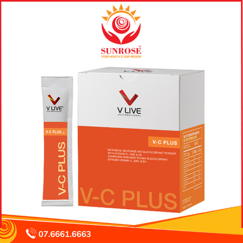  Vlive - C PLUS - Hỗ trợ tăng cường hệ miễn dịch - Hộp 28 gói. 