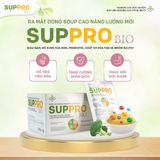  SUPPRO BIO gói uống Tpbvsk - Dinh Dưỡng Cao Năng Lượng, Giàu Đạm, hổ trợ táo bón, đầy hơi, Vị Gạo Sữa, Xuất xứ Việt Nam, 12 gói/Hộp 