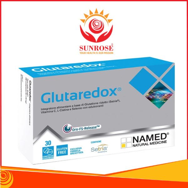  Glutaredox viên ngậm Tpbvsk Làm Sáng Da Hiệu Quả, Thải Độc Gan, Chống Lão Hóa Và Tăng Cường Miễn Dịch, Hàng chuẩn Ý, Hộp 30 viên 