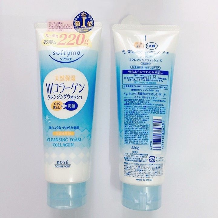 Sữa Rửa Mặt Dưỡng Trắng KOSE SOFTYMO White Cleansing Wash 220g (Màu Tr –  Hàng Nhật Daily
