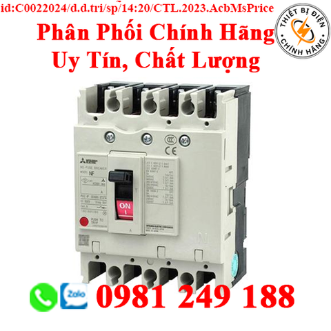 2CJ321A00000B CẦU DAO TỰ ĐỘNG DẠNG KHỐI MITSUBISHI NF125-SGV 4P 16-20A