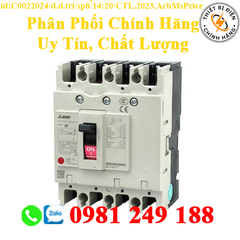 2CJ322A00000C CẦU DAO TỰ ĐỘNG DẠNG KHỐI MITSUBISHI NF125-SGV 4P 20-25A