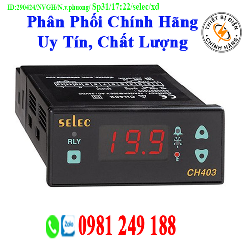 Bộ Điều Khiển Nhiệt Độ Selec CH403-3-NTC