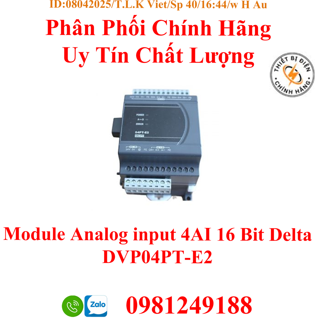 Module Analog input 4AI 16 Bit Delta DVP04PT-E2 – thietbidienchinhhang