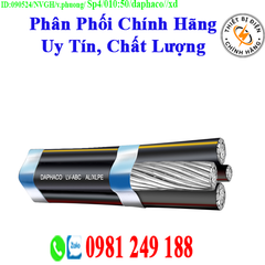 Daphaco LV - ABC 4X120 : Cáp vặn xoắn hạ thế 4 lõi bằng nhau, ruột nhôm 0,6/1 kV