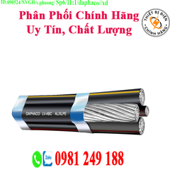 Daphaco LV - ABC 4X70 : Cáp vặn xoắn hạ thế 4 lõi bằng nhau, ruột nhôm 0,6/1 kV