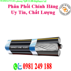 Daphaco LV - ABC 4X35 : Cáp vặn xoắn hạ thế 4 lõi bằng nhau, ruột nhôm 0,6/1 kV