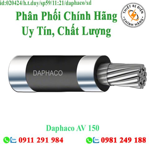 Daphaco AV 150 : Cáp điện lực hạ thế 1 lõi, ruột nhôm 0,6/1 kV