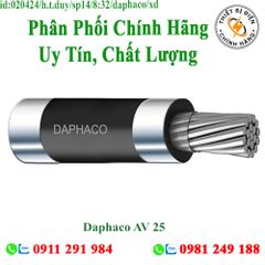 Daphaco AV 25 : Cáp điện lực hạ thế 1 lõi, ruột nhôm 0,6/1 kV