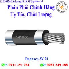 Daphaco AV 70 : Cáp điện lực hạ thế 1 lõi, ruột nhôm 0,6/1 kV