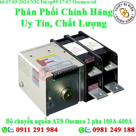 Bộ chuyển nguồn ATS Osemco 2 pha 100A-600A