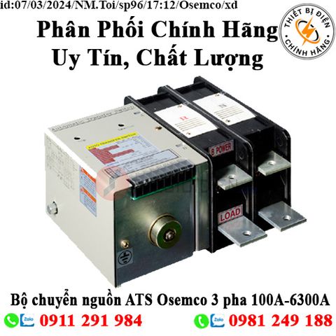 Bộ chuyển nguồn ATS Osemco 3 pha 100A-6300A