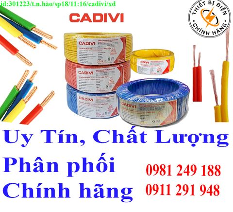 Phân phối Dây cáp điện Cadivi chính hãng giá sỉ, chính hãng, toàn quốc