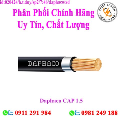 Daphaco CAP 1.5 : Cáp điện lực hạ thế 1 lõi, ruột đồng 0,6/1 kV
