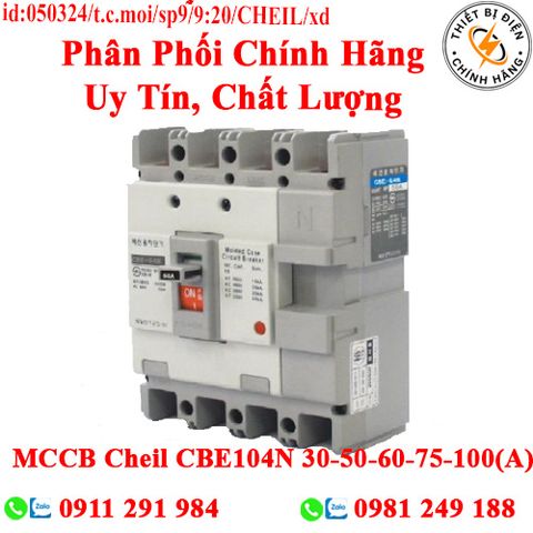 MCCB Cheil CBE104N 30-50-60-75-100(A)