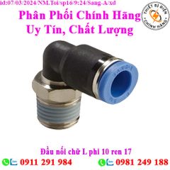 Đầu nối chữ L phi 10 ren 17 Sang-A GPL1003