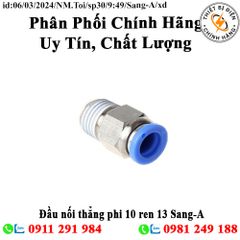 Đầu nối thẳng phi 10 ren 13 Sang-A GPC1002