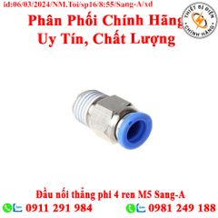 Đầu nối thẳng phi 4 ren M5 Sang-A GPC04M5