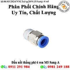 Đầu nối thẳng phi 6 ren M5 Sang-A GPC06M5