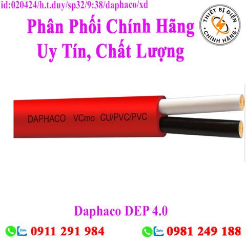 Daphaco DEP 4.0 : Dây đôi mềm oval dẹp, ruột đồng 300V