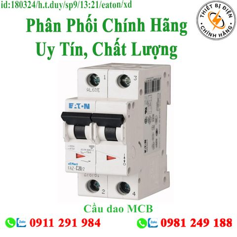 Cầu dao MCB FAZ-C25/2 Eaton