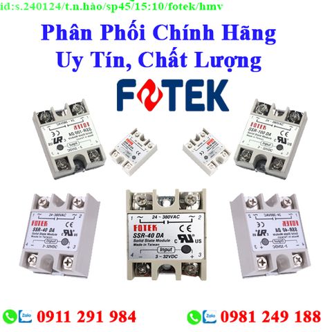 Phân phối Rơ le bán dẫn Fotek các loại chính hãng giá sỉ, chính hãng, toàn quốc