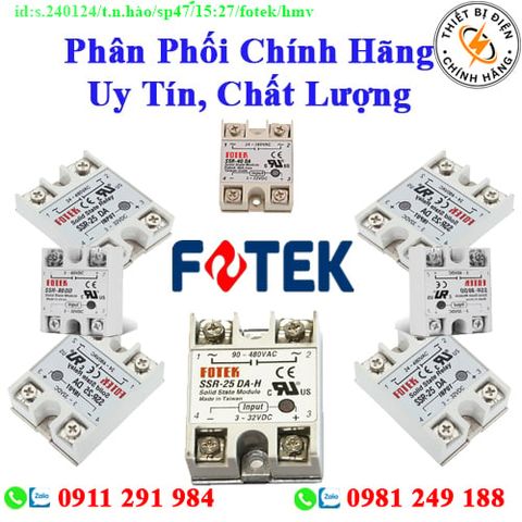 Rơ le bán dẫn Fotek các loại giá rẻ, chất lượng, bảo hành chính hãng