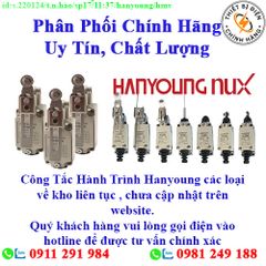 Công Tắc Hành Trình Hanyoung các loại về kho nhiều, chưa cập nhật lên website, liên hệ hotline để biết thêm chi tiết