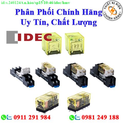 Relay Trung Gian IDEC các loại giá rẻ, chất lượng, bảo hành chính hãng