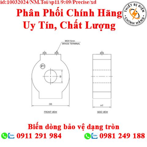 Biến dòng bảo vệ dạng tròn (RCP) PE-RCP15