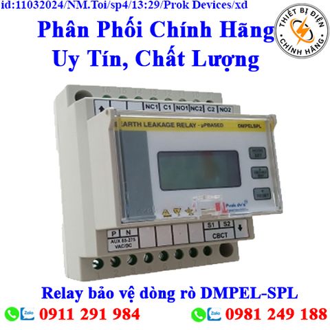 Relay bảo vệ dòng rò DMPEL-SPL